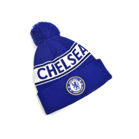 Chelsea Text Knitted Bobble Hat Royal BLUE